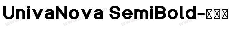 UnivaNova SemiBold字体转换